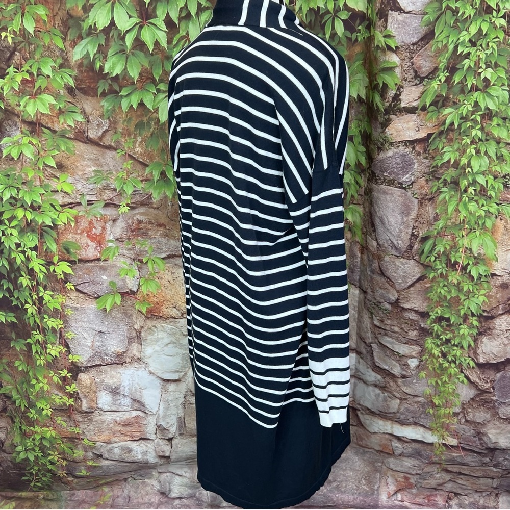 CABI Navy and White Nautical Stripe Long Ling Cardigan, M - Picture 6 of 9